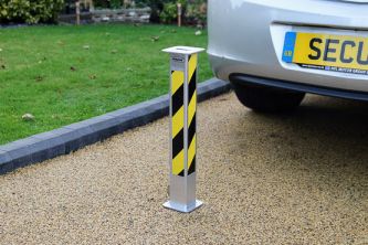 Telescopic Parking Post - Heavy Duty and Secure High Visibility with Included Choice of Disc Locks Long-Lasting Performance - Bestseller