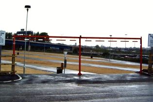 Double Fixed Height Restrictor (Galvanised) spans over two carriageways