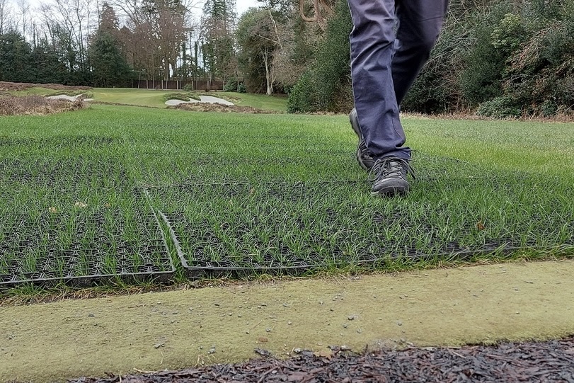Grass Matting Erosion ControlPlus Safety Steep Slope TractionRubber Resilient & Easy InstallFor Construction & Walkways
