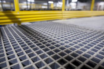 Anti-Slip Grating GRP (Glass Reinforced Plastic) Matting - 38mm depth - Corrosion Resistant & Durable.