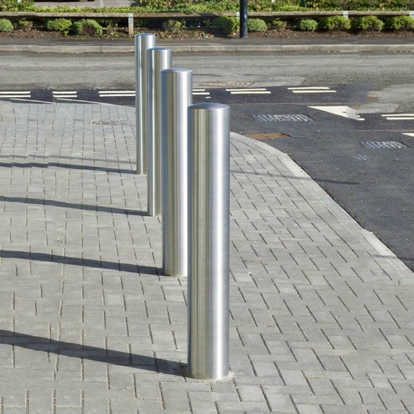 Semi-Dome S/ Steel Bollard Var.Diameters 48-168mm Brushed Satin | Grade. 304 Affordable | H.AG 900mm