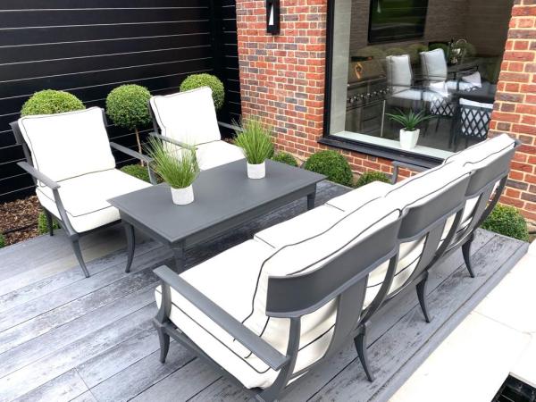 Garden Furniture Consisting of 4 pcs. 1 Sofa 2 chairs & 1 table: Ebony Sofa Set